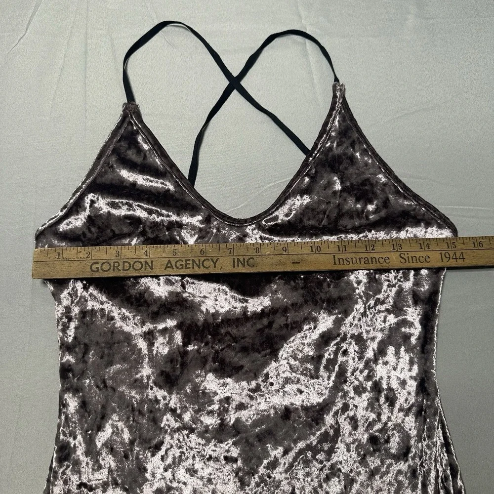 Velvet Bodycon Dress M L‎ Silver Purple Y2K Corset Back Pop Iconic Party Dress